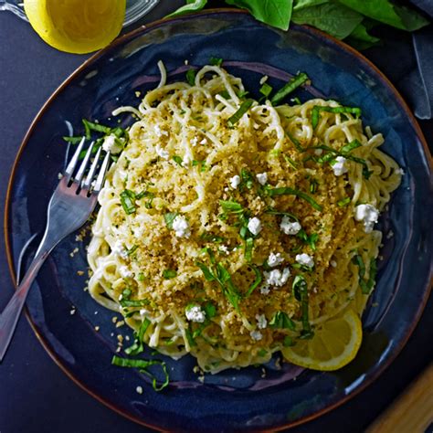 How many calories are in lemon goat cheese spaghetti - calories, carbs, nutrition