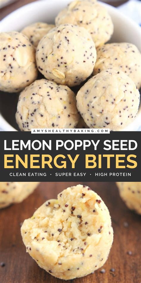 How many calories are in lemon poppy seed power bites - calories, carbs, nutrition