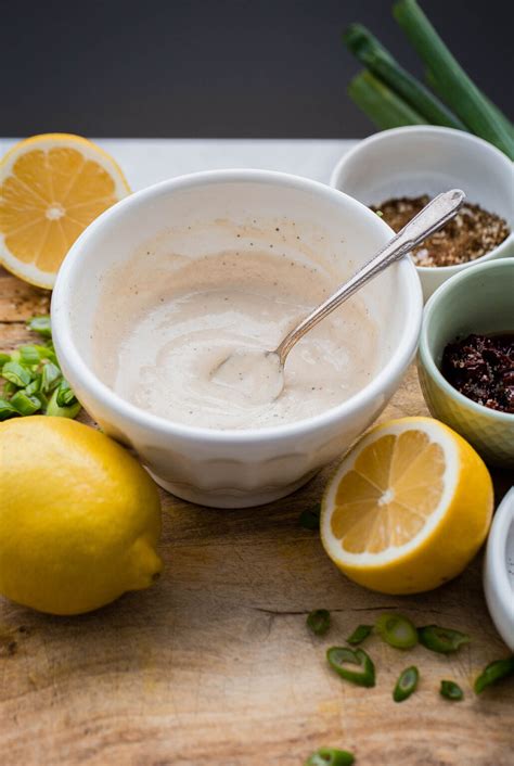 How many calories are in lemon tahini sauce - calories, carbs, nutrition