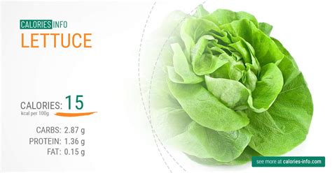 How many calories are in lettuce - calories, carbs, nutrition