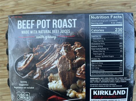 How many calories are in light pot roast - calories, carbs, nutrition