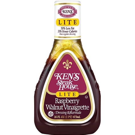 How many calories are in lite raspberry walnut vinaigrette dressing - calories, carbs, nutrition