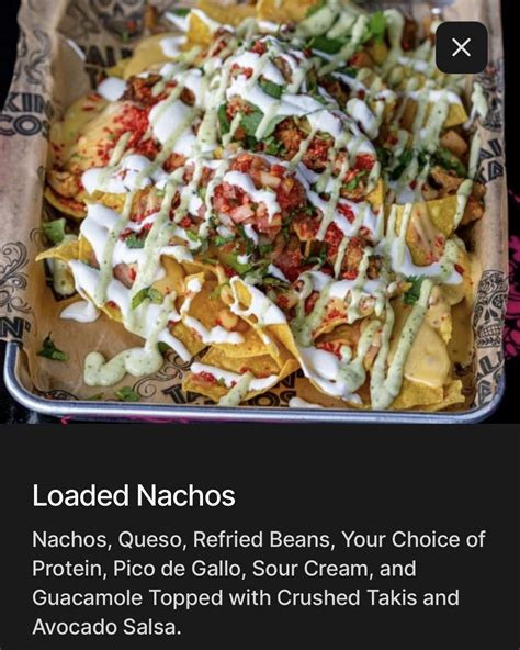 How many calories are in loaded nachos - calories, carbs, nutrition