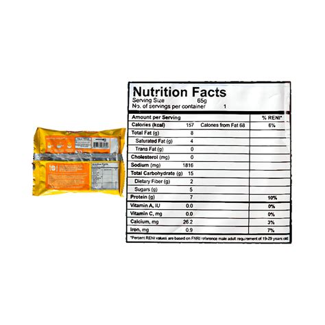 How many calories are in lucky me! - calories, carbs, nutrition
