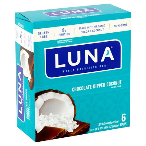 How many calories are in luna mini chocolate dipped coconut - calories, carbs, nutrition