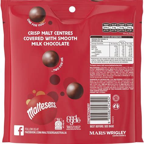 How many calories are in maltesers - calories, carbs, nutrition