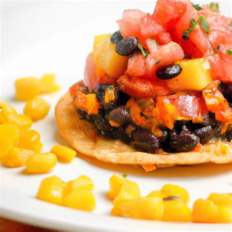 How many calories are in mango black bean tostada - calories, carbs, nutrition