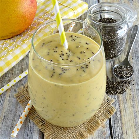 How many calories are in mango chia smoothie - calories, carbs, nutrition