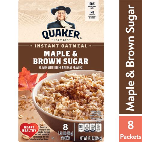 How many calories are in maple brown oatmeal - calories, carbs, nutrition