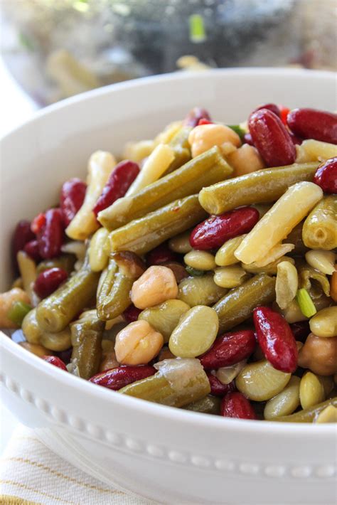 How many calories are in marinated bean salad, wax and green beans - calories, carbs, nutrition