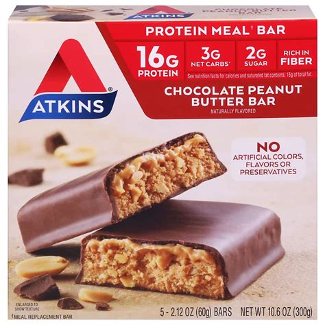 How many calories are in meal bar chocolate peanut butter - calories, carbs, nutrition