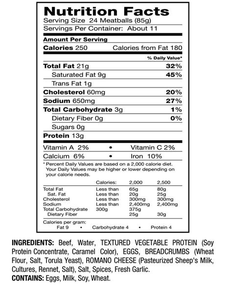 How many calories are in meatballs natural beef mushroom 3 ea - calories, carbs, nutrition