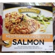 How many calories are in mediterranean flatbread crusted salmon - calories, carbs, nutrition