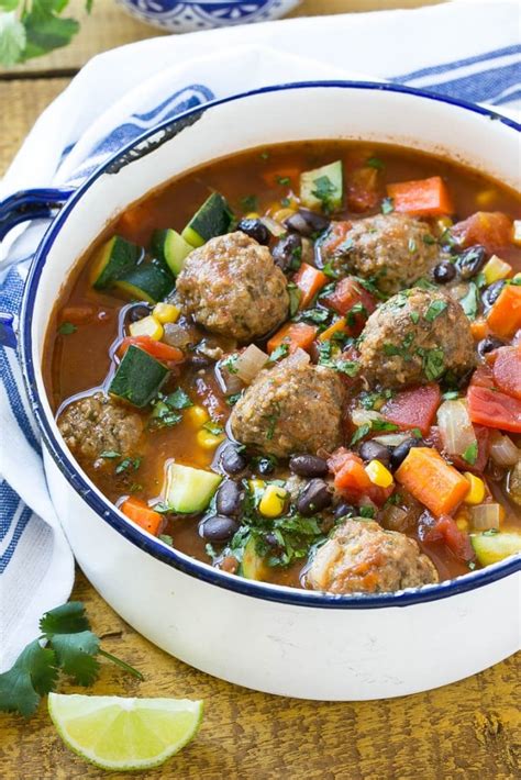 How many calories are in mexican meatball soup - calories, carbs, nutrition