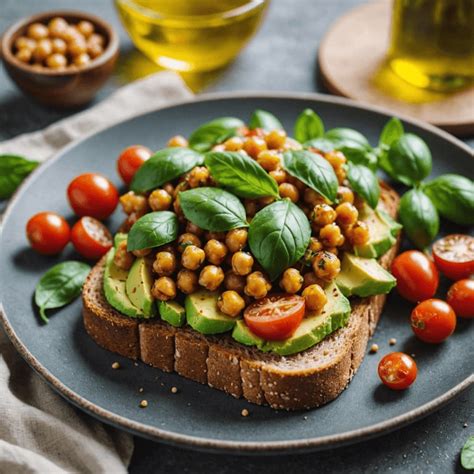 How many calories are in middle eastern chickpea toast - calories, carbs, nutrition