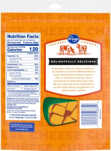 How many calories are in mild cheddar cheese cubes - calories, carbs, nutrition