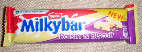 How many calories are in milkybar - raisin & biscuit - calories, carbs, nutrition