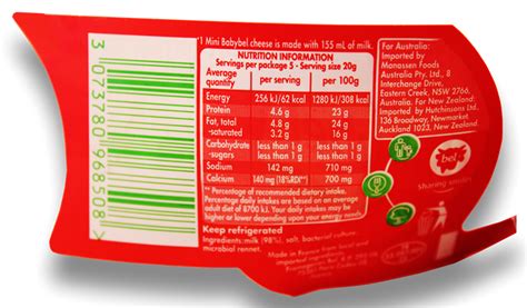 How many calories are in mini babybel original - calories, carbs, nutrition