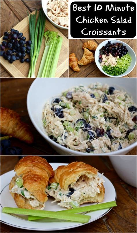 How many calories are in mini chicken salad on croissant - calories, carbs, nutrition