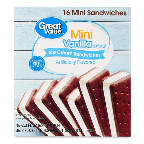 How many calories are in mini ice cream sandwich - calories, carbs, nutrition