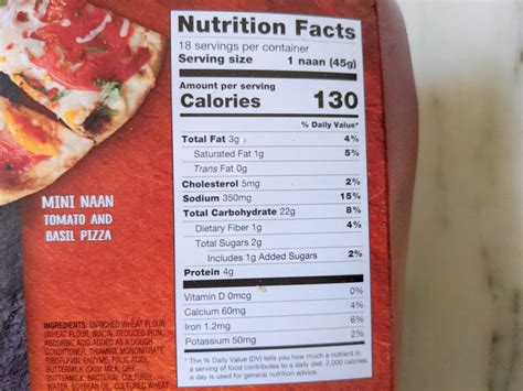 How many calories are in mini naan - calories, carbs, nutrition