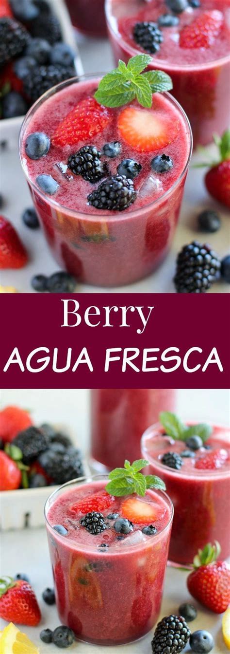 How many calories are in mixed berry augua fresca - calories, carbs, nutrition