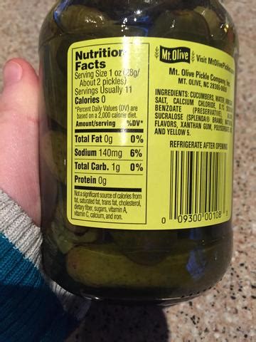 How many calories are in mixed pickle - calories, carbs, nutrition