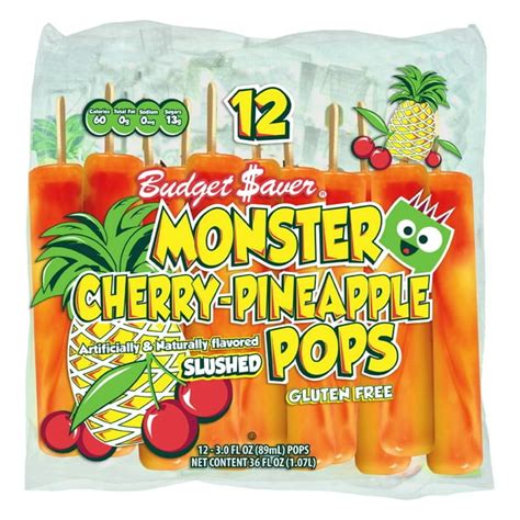 How many calories are in monster pops - calories, carbs, nutrition