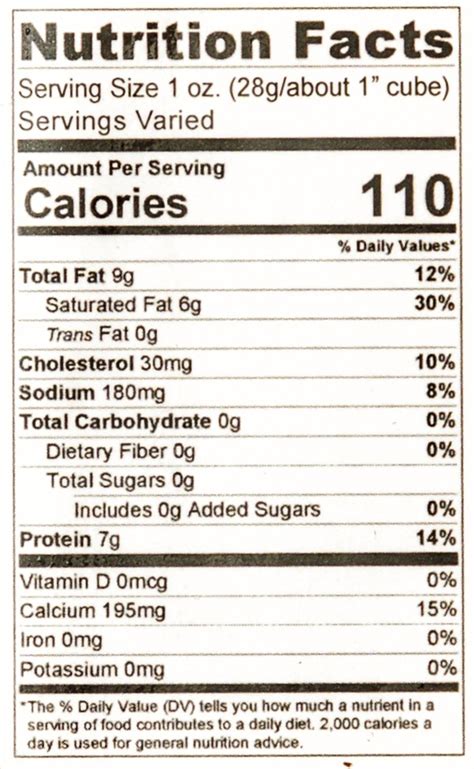 How many calories are in monterey jack - calories, carbs, nutrition