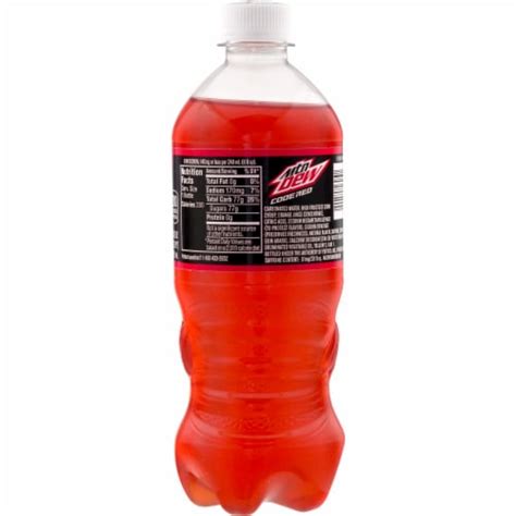 How many calories are in mountain dew code red, bottle, 20oz - calories, carbs, nutrition