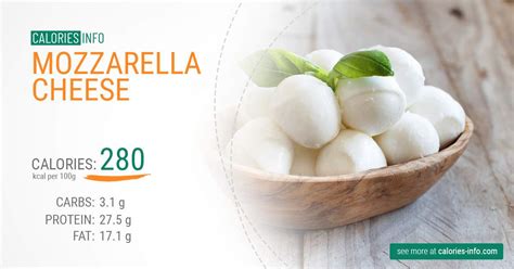 How many calories are in mozzarella - calories, carbs, nutrition