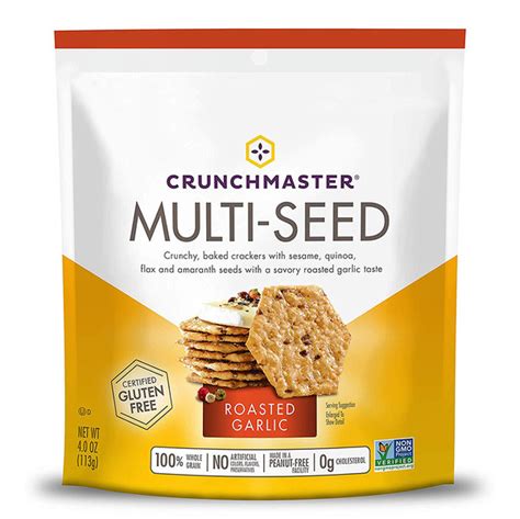How many calories are in multi-seed roasted garlic crackers (14 crackers) - calories, carbs, nutrition