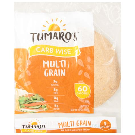 How many calories are in multigrain wrap - calories, carbs, nutrition