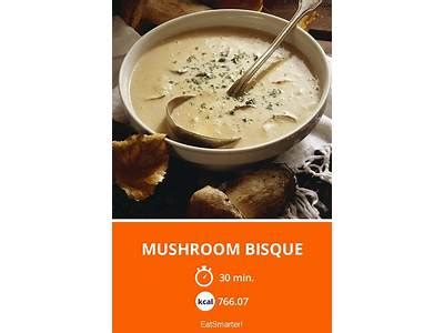 How many calories are in mushroom bisque - calories, carbs, nutrition