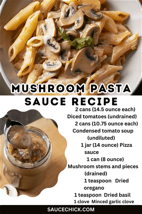 How many calories are in mushroom pasta sauce - calories, carbs, nutrition