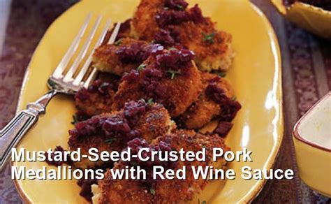 How many calories are in mustard seed crusted pork tenderloin medallions - calories, carbs, nutrition