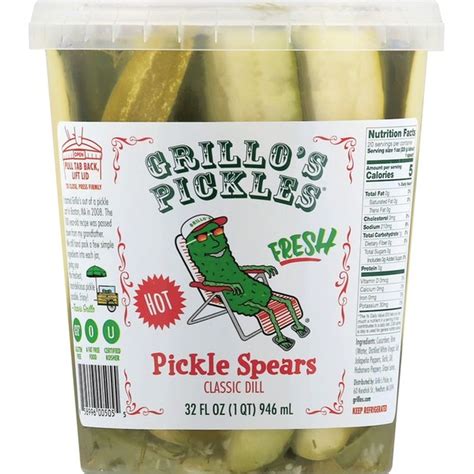 How many calories are in nashville hot ninja pickles (spears) - calories, carbs, nutrition