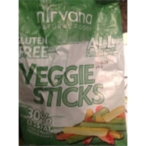 How many calories are in natural vegetable sticks - calories, carbs, nutrition