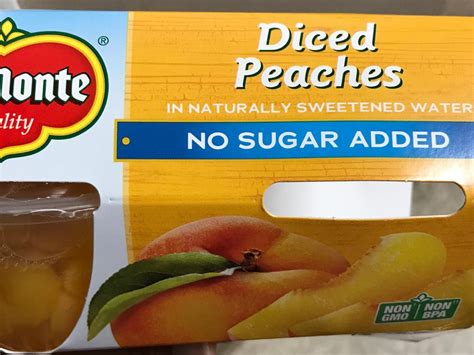 How many calories are in no sugar added peaches - calories, carbs, nutrition