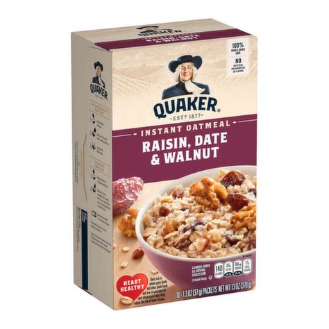 How many calories are in oatmeal raisin walnut - calories, carbs, nutrition