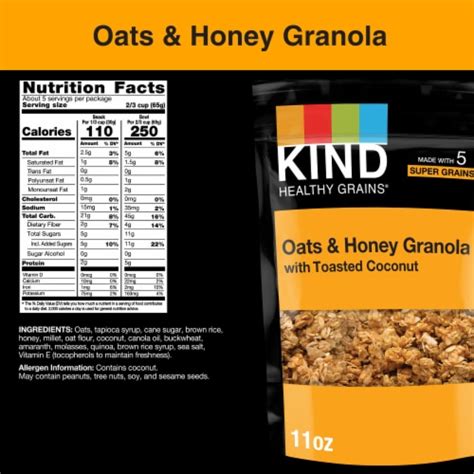 How many calories are in oats and honey clusters - calories, carbs, nutrition