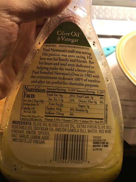 How many calories are in olive oil and vinegar dressing - calories, carbs, nutrition