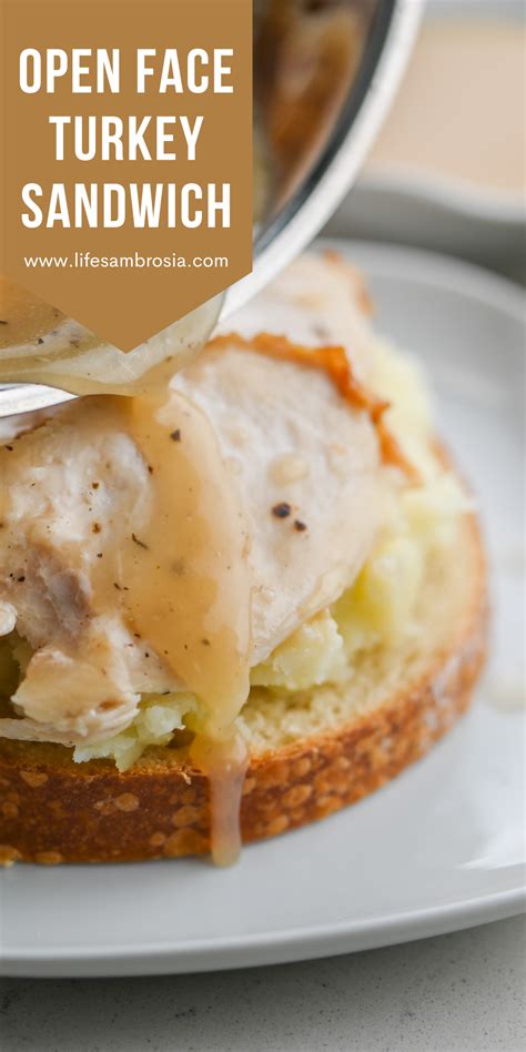 How many calories are in open face turkey sandwich - calories, carbs, nutrition