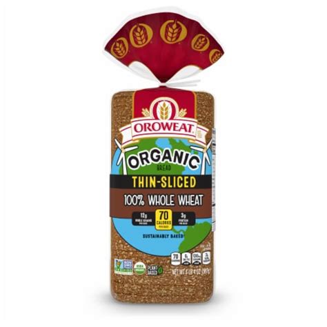 How many calories are in organic 100% whole wheat bread - calories, carbs, nutrition