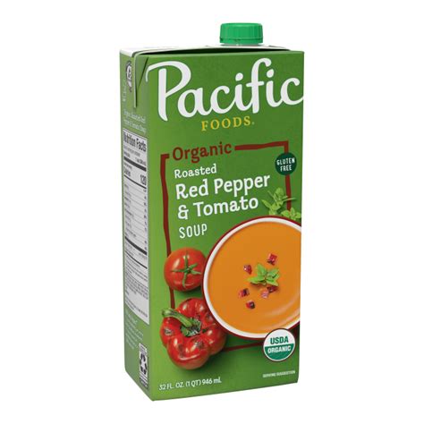 How many calories are in organic roasted red pepper and tomato soup - calories, carbs, nutrition