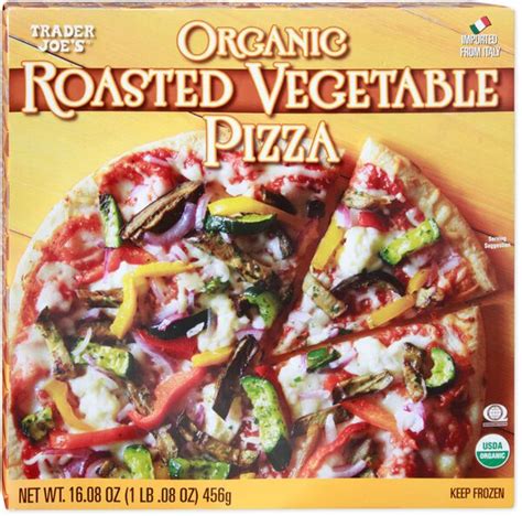 How many calories are in organic roasted vegetable pizza - calories, carbs, nutrition