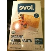 How many calories are in organic veggie fajita burrito - calories, carbs, nutrition