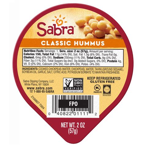 How many calories are in original hummus - calories, carbs, nutrition