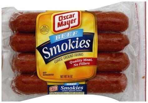 How many calories are in oscar mayer, smokies (beef) - calories, carbs, nutrition