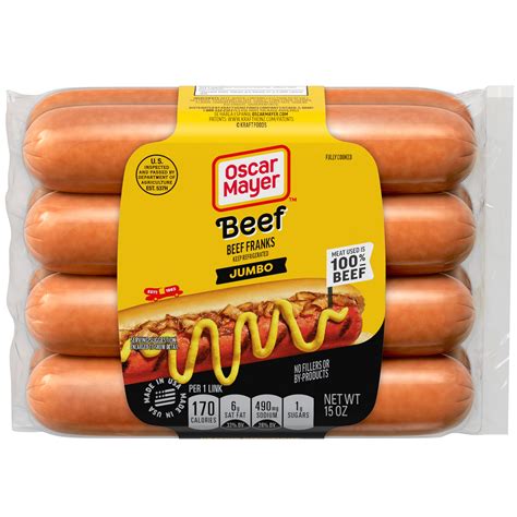 How many calories are in oscar mayer, wieners (beef franks) - calories, carbs, nutrition